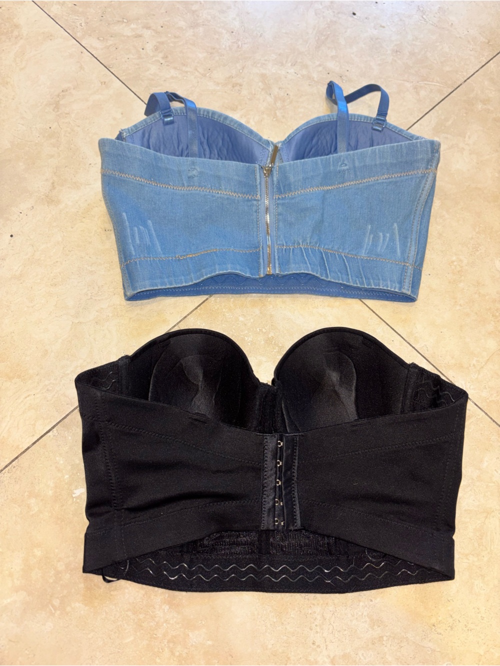 Rhinestone Embellished Corset Bustier Tops - Picture 2 of 6